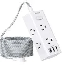 15 ft Power Strip Surge Protector Extension Cord