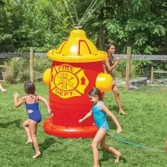 BigMouth Inc Giant Inflatable Fire Hydrant Backyard Water Sprinkler Over 6ft NEW