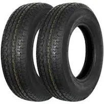 Set of 2 Durun ST205/75R14 Radial Trailer Tire,ST205-75R14 ST 205/75R14, 8 Ply Load Range D, 105M