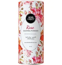 Herb & Root Rose Scented Fragrant Talc-Free Dusting Powder for Women, Feminine Powder, Body Powder, Bath Powder, Anti-Chafing Powder, Baby Powder, 6 oz