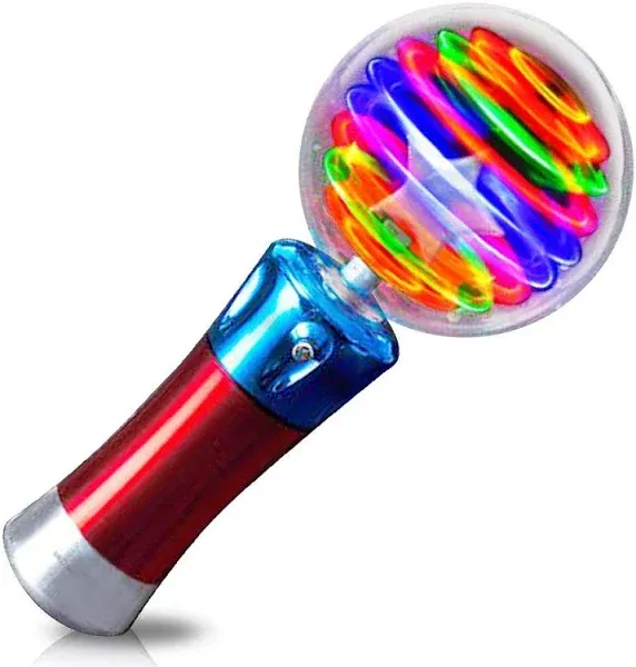 ArtCreativity Light Up Magic Ball Toy Wand for Kids - Flashing LED Wand for Boys and Girls - Spinning Lights and Colors - Fun Gift, Entertainment for Parties and Autism Sensory Rooms, Classroom Prizes