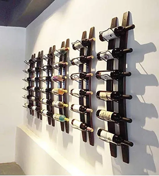 Wine Rack Wall Mounted Wall Wine Rack for 6 Wine Bottles 40.2x7.9INCH Impor