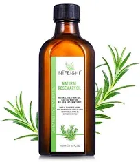 100ML Rosemary Oil for Hair Growth, Rosemary Essential Oil, Nourishes Scalp, Strengthens Hair and Stimulates Hair Growth for Women Men 100% Organic