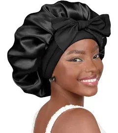 Yanibest Satin Bonnet Silk Bonnet for Women Sleeping Double Layer Satin Hair Bonnet Bonnets for Curly Natural Hair