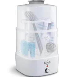 Clorox 2-Tier Adjustable Steam Sanitizer, Steamer, 4 Removable Stabilizing Pegs