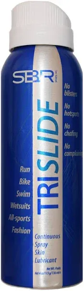 TriSlide Anti-Chafe Continuous Spray Lubricant 4 fl oz Water Sweat Proof NEW