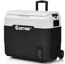 Costway 53 QT Portable Car Refrigerator Dual-Zone Car Cooler