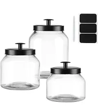 Hyperspace Clear Glass Kitchen Canister Set