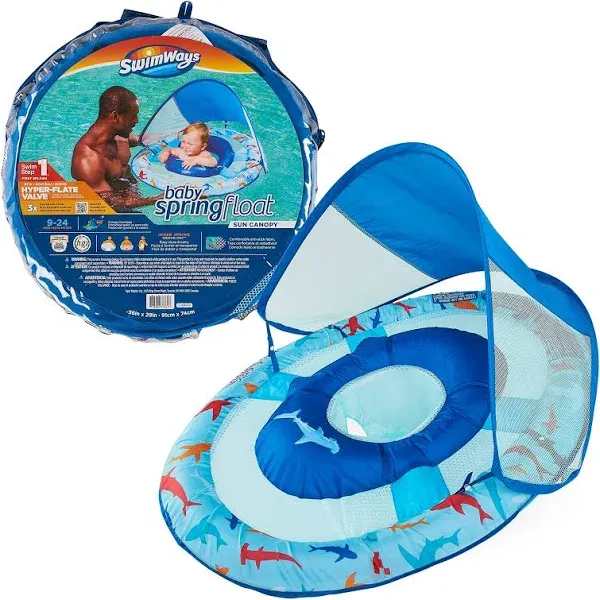 Swimways Sun Canopy Inflatable Baby Spring Float