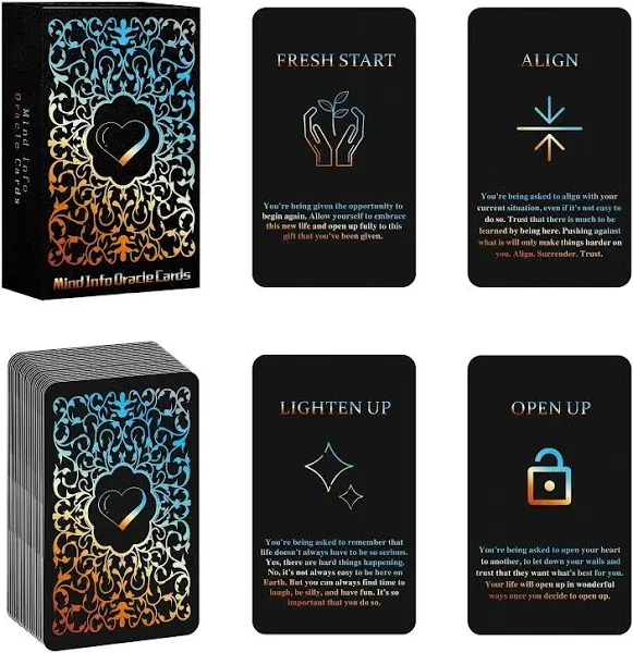 Life Oracle Cards Deck, Mind Info Oracle Cards, Oracle Cards for Beginners, Answ