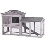 Chicken Coop for 2 Chickens, Wooden Duck House Outdoor Hen House Poult