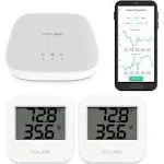 YoLink Smart Wireless Temperature/Humidity Sensor Wide Range (-22 to 158 Degrees) Works with Alexa, 2 Pack - Hub Included