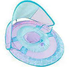 Swimways Sun Canopy Spring Float Swim Step 1 with Hyper-Flate Valve Ages 9-24