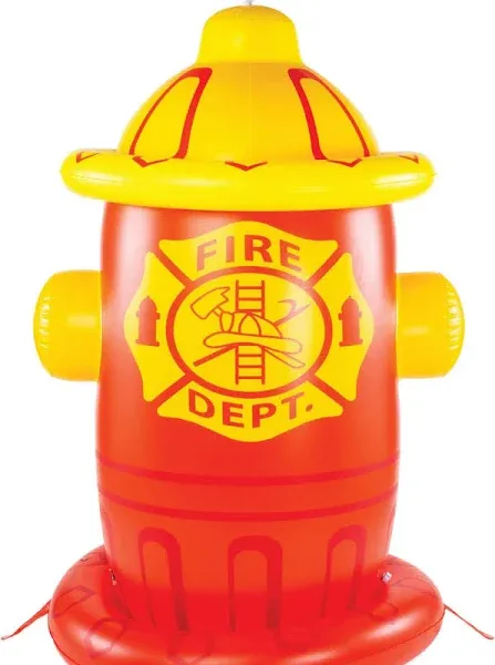 BigMouth Inc Giant Inflatable Fire Hydrant Backyard Water Sprinkler 6 Ft Tall