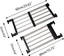 Hershii Expandable Closet Tension Shelf Rod