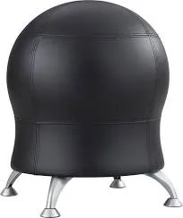  Zenergy Ball Chair, Active Seating, Anti-Burst, Inflatable Black Mesh Legs