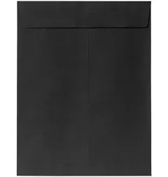 LUXPaper 9 x 12 Open End Envelopes | Peel & Press | Midnight Black | 80lb. Text | 50 Qty