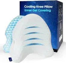 SelectSoma Memory Foam Knee Pillow for Side Sleepers with Cooling Gel 