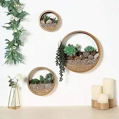 Balsacircle Half Moon Floating Wall Planters