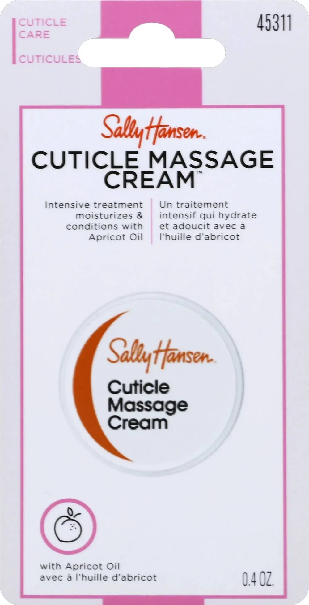 Sally Hansen Cuticle Massage Cream with Apricot Oil 0.4 oz