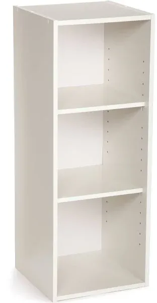 ClosetMaid 898700 Stackable 3-Shelf Storage Organizer, White, Laminated Wood