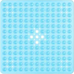 XIYUNTE Square Shower Mat Non Slip - 21 x 21inch Square Bath Shower Tub Mat, Square Rubber Bath Mats for Shower, Non Slip Bathtub Mats with Suction