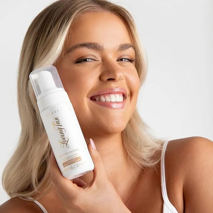 Loving Tan Purest Tanning Mousse NEW, Medium - Sunless Tanner Made From 97% Certified Organic & Naturally Derived Ingredients - Up to 5+ Self Tan Applications Cruelty Free, Vegan Friendly - 3.3 Fl Oz