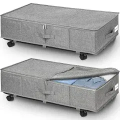 Under Bed Storage with Wheels Lids