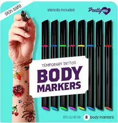 Pretty Me Temporary Tattoos Body Markers Skin Tattoos Pen for Kids