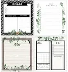 Carson Dellosa Farmhouse 4-Pack Daily To Do List Notepads, 5.75" x 6.25", 50-Page To Do List Planners, Daily Checklist, Notes Notepad, and Goals Small To Do List Notepad Bundle