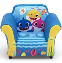 Baby Shark Upholstered Chair with Sculpted Plastic Frame by Delta Children