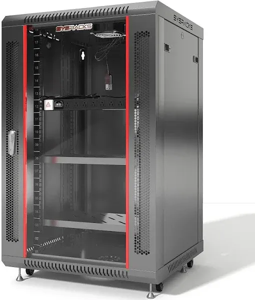 Sysracks 18U 24 Inch Deep Wall Mount It Server Rack Cabinet Enclosure Accessories Over $90 Value Included