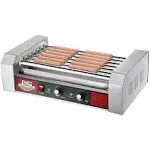 Hot Dog Roller Machine Stainless-Steel Cooker with 7 Non-Stick Rollers Cooks 18 Hot Dogs Concession Stand Supplies by Great Northern Popcorn