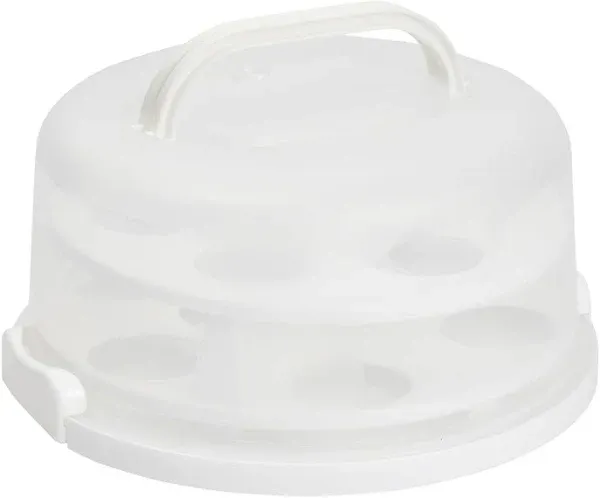 Juvale 2-in-1 Round Cake Carrier with Lid and Handle