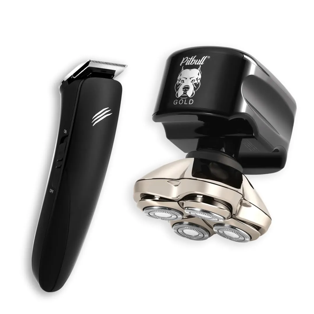 Pitbull Gold PRO Electric Razor &amp; Baby Beast Trimmer Set - Ultimate Grooming Duo