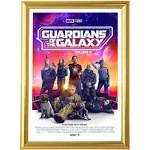 SnapeZo Gold Effect 27x40 Movie Poster Frame, Front-Loading, Wall Mount, Aluminum 1.25" Profile, Professional Series