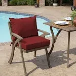 Arden Selections 23x17&#034; Outdoor Patio Dining Chair Cushions Water Resistant, Red