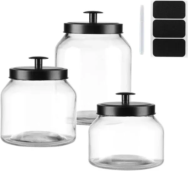 Hyperspace Clear Glass Kitchen Canister Set