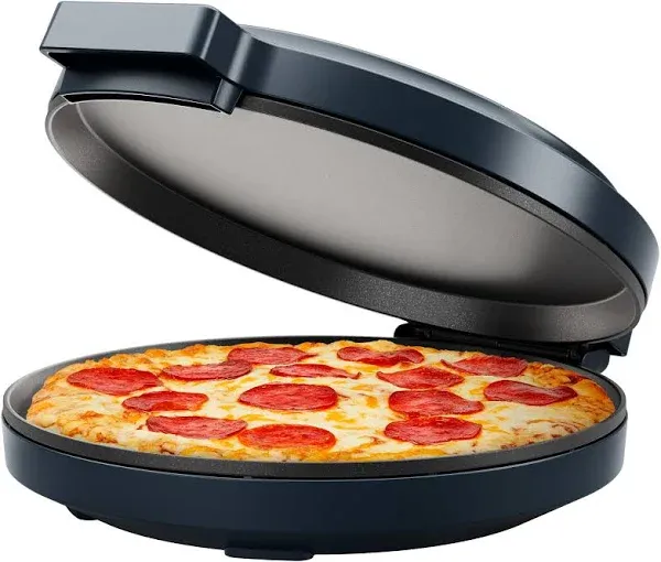 Chefman Everything Maker & Pizza Oven – 1440W Countertop Electric Pizza Maker with 12” Nonstick Cooking Plates, Make Pizza, Quesadillas, Omelettes and More, with Indicator Lights and Vertical Storage