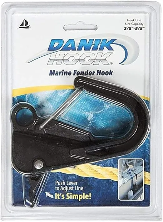 Marine Fender Hanger Hook, High Strength Composite Anchor Clip, Knotless Anchor System, Easy to Use, Holds 300 lbs.