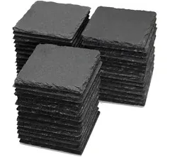 GHYTMTHOT 45 Pack 4 x 4 inch Slate Coasters