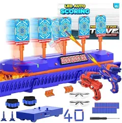 Nenrsl Digital Shooting Toy for Kids Fun Shooting Games 5 Target Electronic Scoring Auto Reset