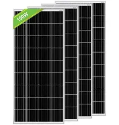 ECO-WORTHY Paneles solares de 400 W 4 unidades 100 W 12 voltios