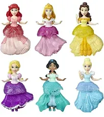 Disney Princess Mini Figures Set of 6 3.25&#034; Disney Princess Figures New