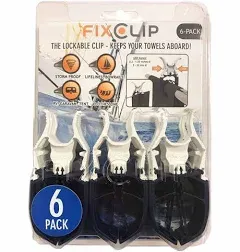 Fixclip 6-Pack Award Winning Storm Proof & Lockable Clothespin