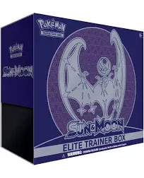 Sun and Moon Base Elite Trainer Box Pokemon Factory Sealed ETB - Lunala Version