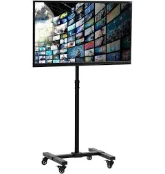 Vivo Black TV Cart for 13" to 50" Screens with Shelf