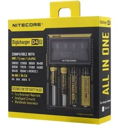 Nitecore D4 Intelligent Standard Battery Charger Lithium AA AAA/18670 Home &amp; Car