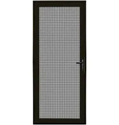 Titan 36x80 Meshtec Ultimate Security Screen Door | Aluminum Full View with Meshtec Advanced Screen System | Surface Mount | 3pt lock system & high tensile-strength stainless steel mesh screen, Bronze