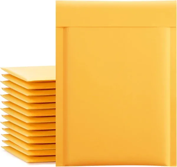 Fuxury Kraft Bubble Mailer Strong Adhesion Padded Envelopes,Self Seal Bubble Envelopes